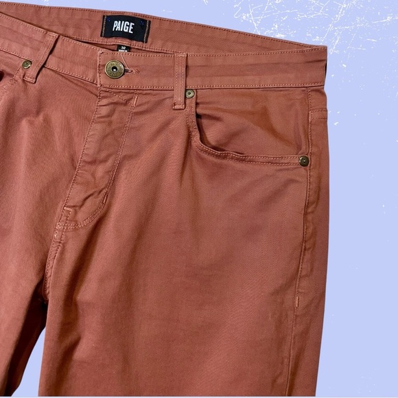 PAIGE Denim ‘Normandie’ Straight Leg Men’s Jeans in “Canyon Red” Size 32 - Picture 5 of 14